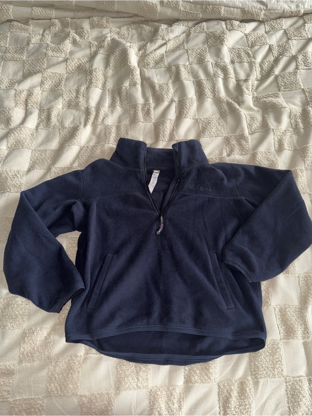 Lululemon Oversized Fleece 1/2 Zip Pullover Dark Blue Size 8 Cozy